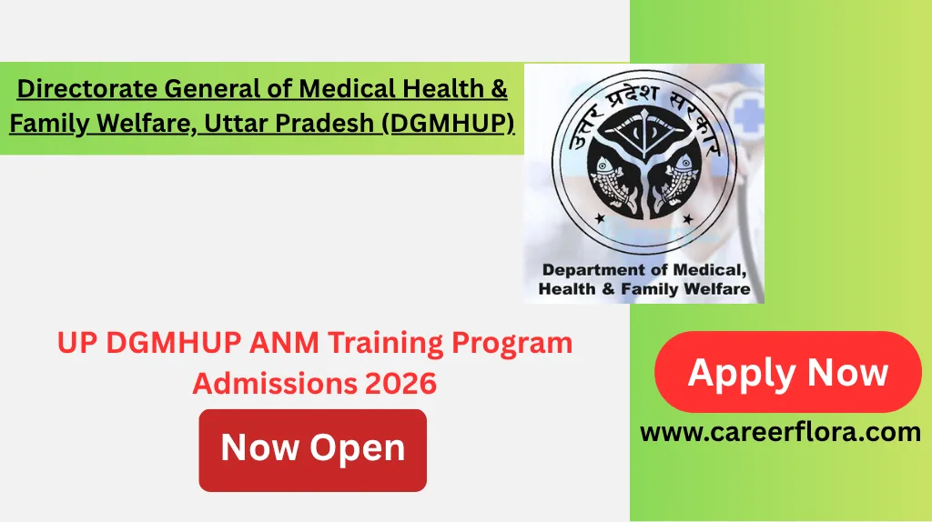 UP DGMHUP ANM Training Program Admissions 2026