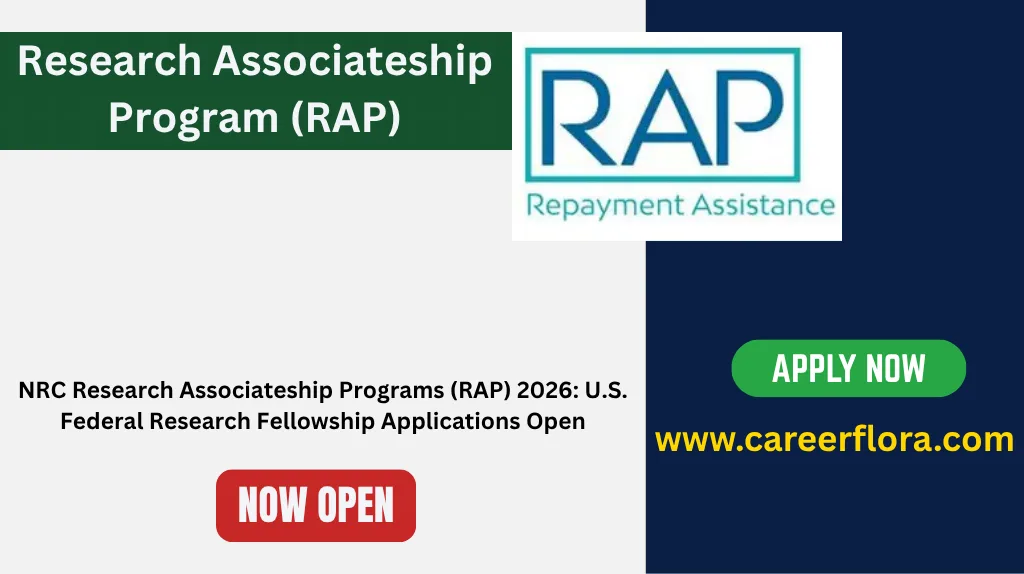 NRC Research Associateship Programs (RAP) 2026: U.S. Federal Research Fellowship Applications Open