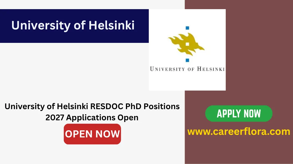 University of Helsinki RESDOC PhD Positions 2027 Applications Open