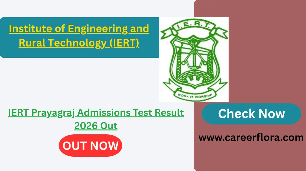 IERT Prayagraj Admissions Test Result 2026 Out