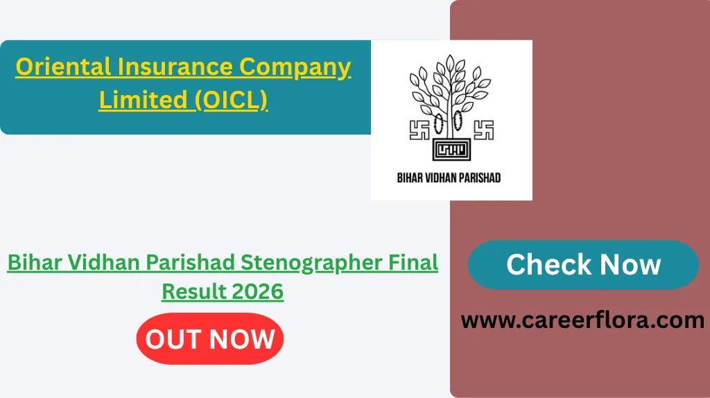 Bihar Vidhan Parishad Stenographer Final Result 2026 Out