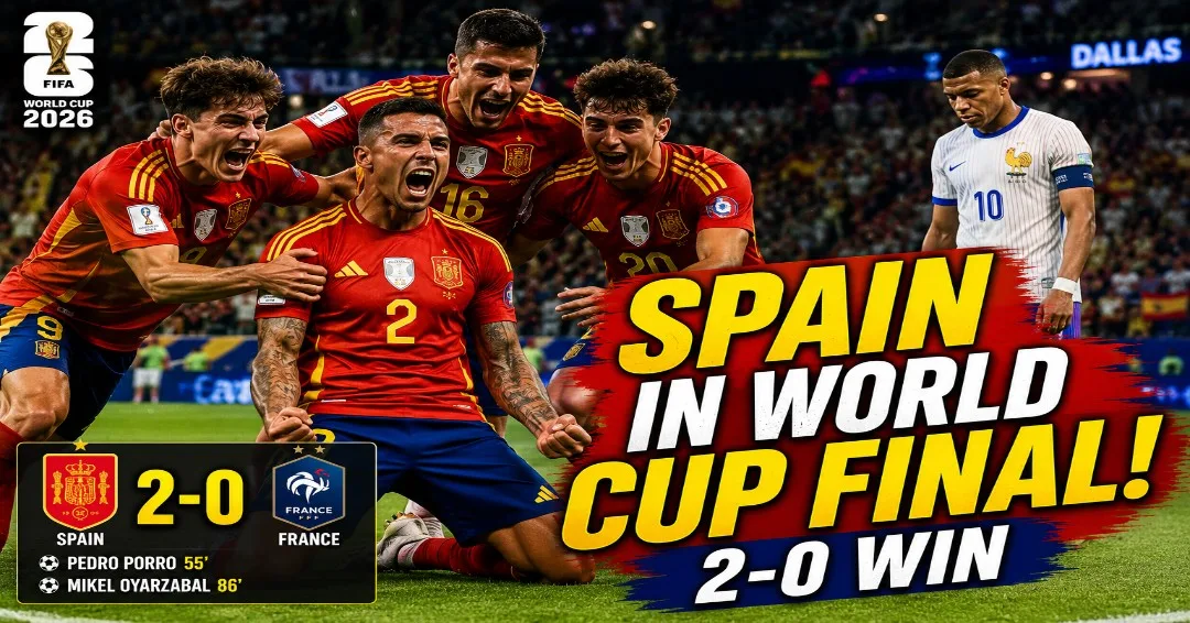 FIFA World Cup 2026 Semifinal: Spain Beats France 2-0