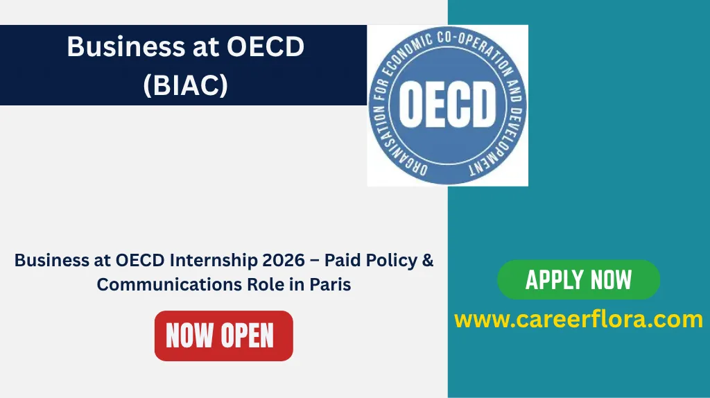 Business at OECD Internship 2026 – Paid Policy & Communications Role in Paris