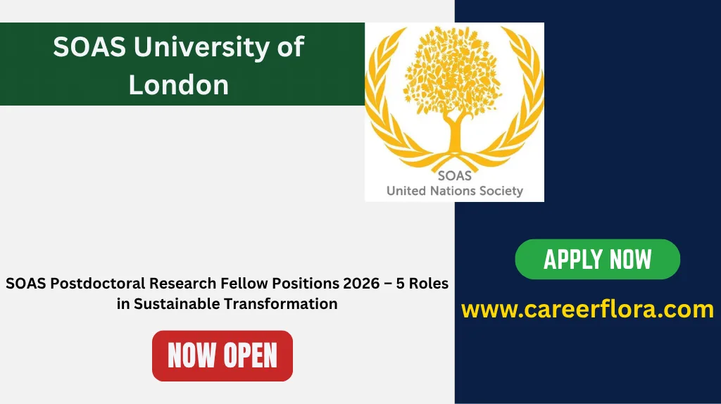 SOAS Postdoctoral Research Fellow Positions 2026 – 5 Roles in Sustainable Transformation