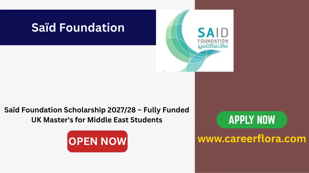 Saïd Foundation Scholarship 2027/28