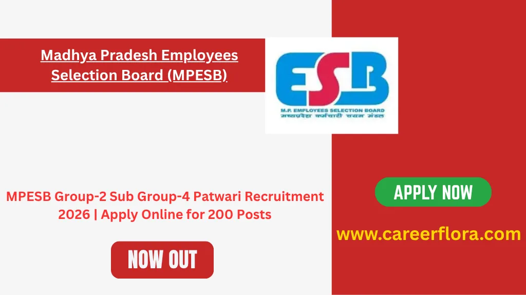 MPESB Group-2 Sub Group-4 Patwari Recruitment 2026