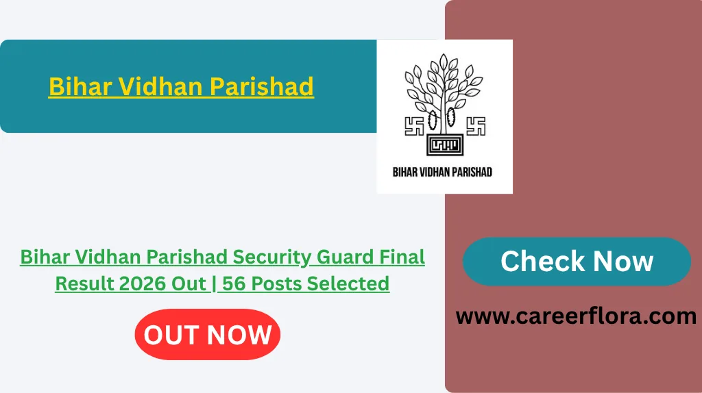 Bihar Vidhan Parishad Security Guard Final Result 2026