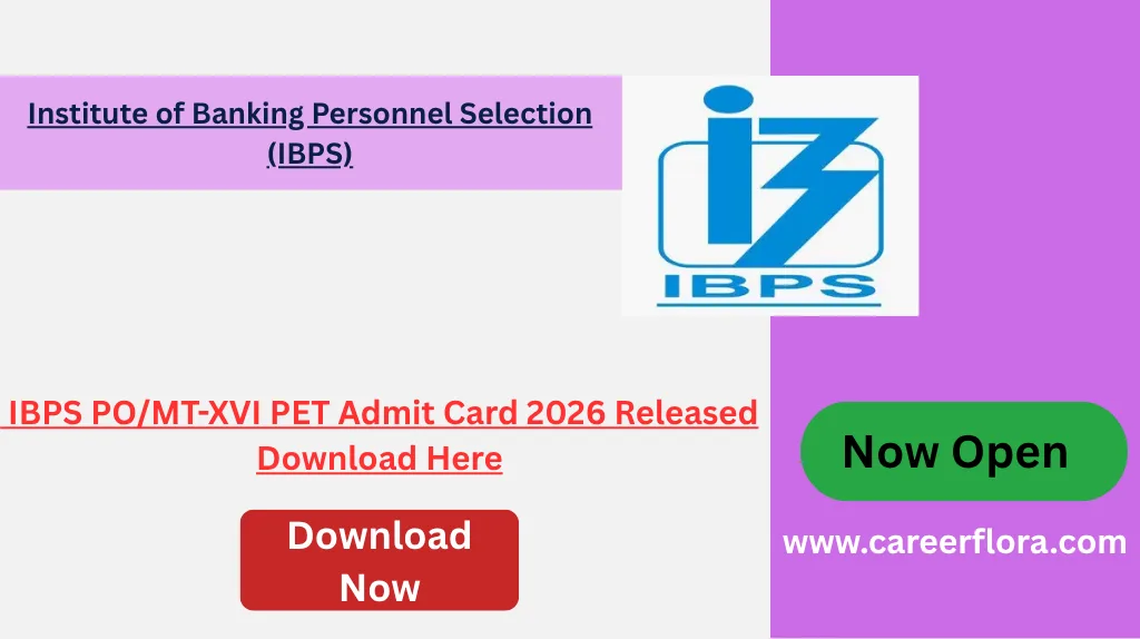 IBPS PO/MT-XVI PET Admit Card 2026 - Download at ibps.in