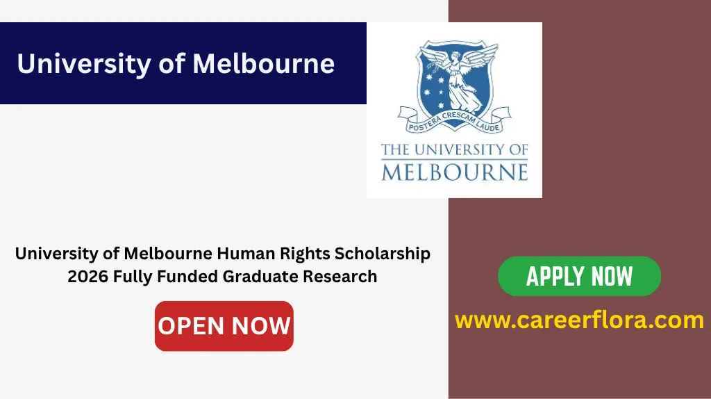 University of Melbourne Human Rights Scholarship 2026	Fully Funded Graduate Research