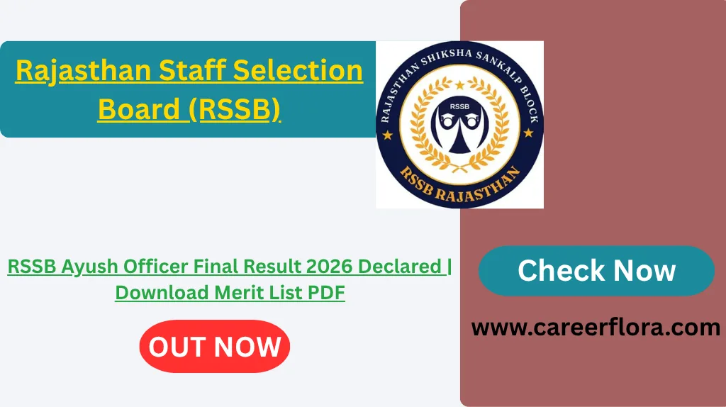 RSSB Ayush Officer Final Result 2026