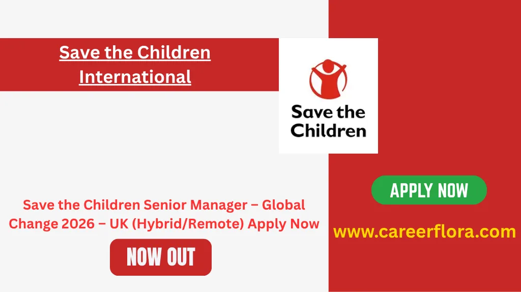 Save the Children Senior Manager 2026