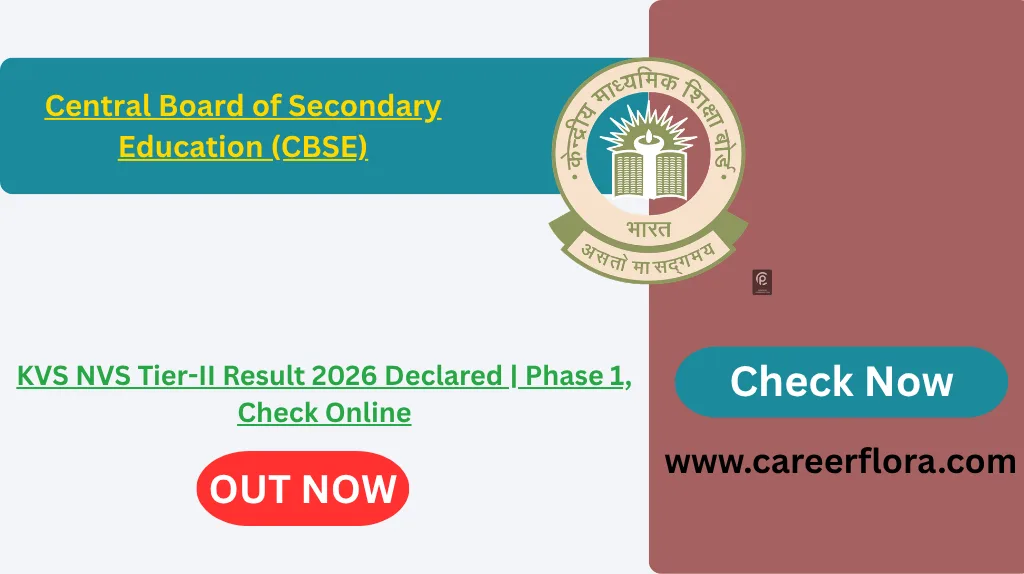 KVS NVS Tier-II Result 2026