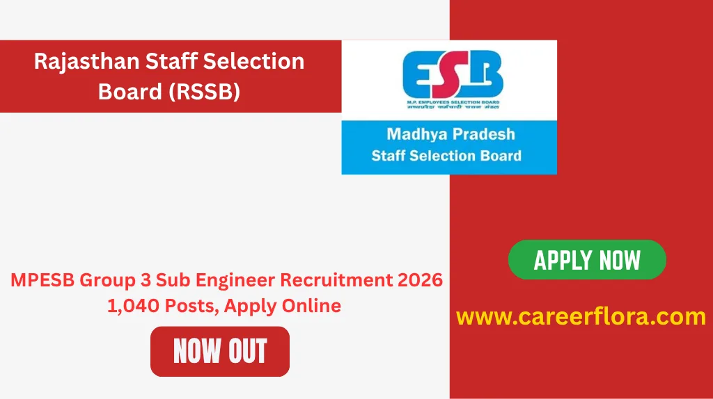 MPESB Group 3 Sub Engineer Recruitment 2026