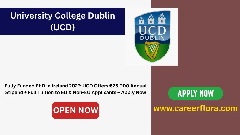 Fully Funded PhD in Ireland 2027