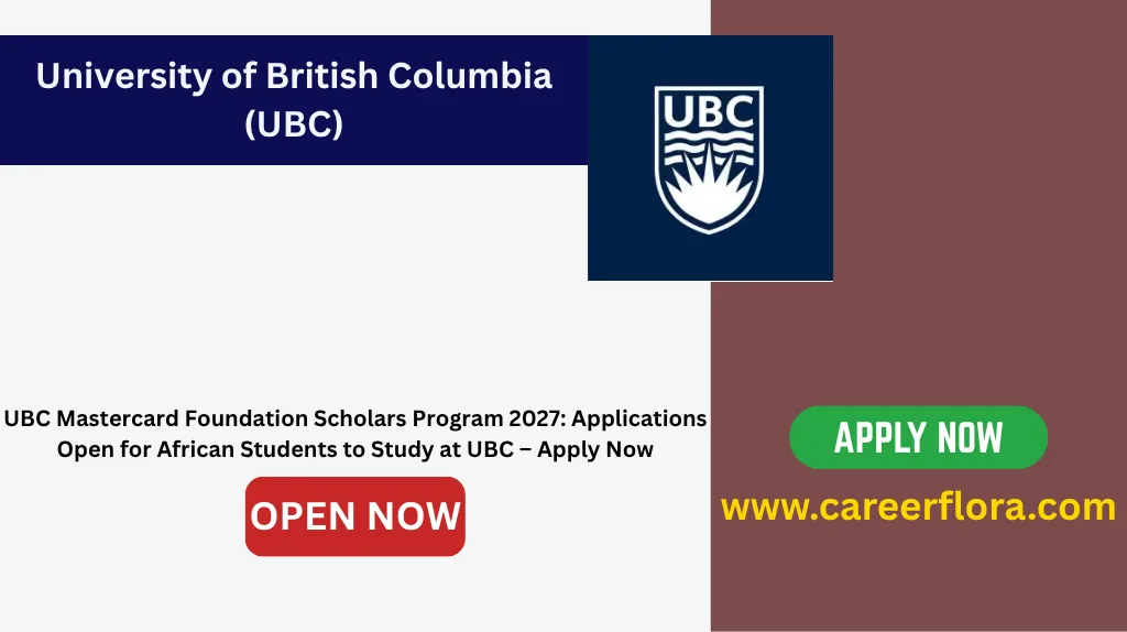 UBC Mastercard Foundation Scholars Program 2027
