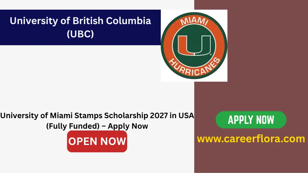 University of Miami Stamps Scholarship 2027 in USA (Fully Funded) – Apply Now