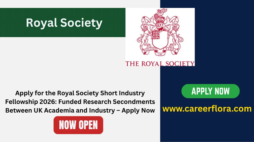 Royal Society Short Industry Fellowship 2026