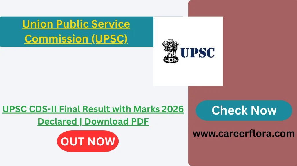 UPSC CDS-II Final Result with Marks 2026
