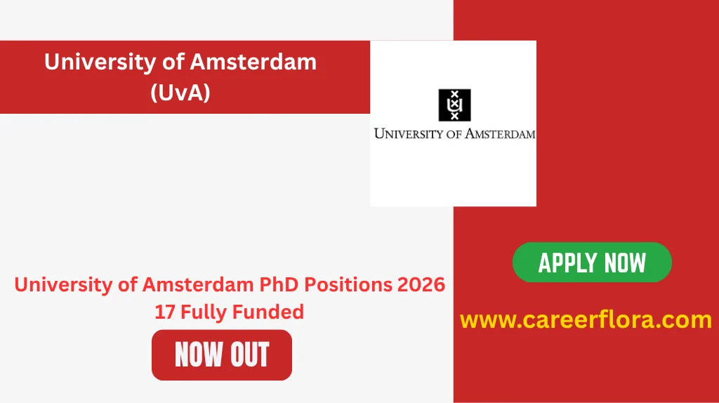 UvA 17 Fully Funded PhD Positions 2026