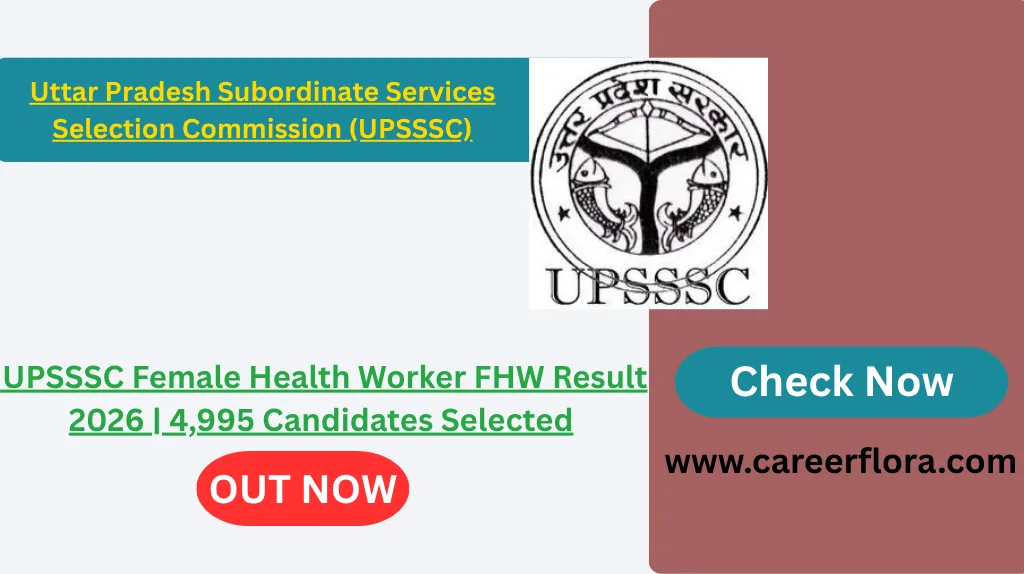 UPSSSC Female Health Worker FHW Result 2026