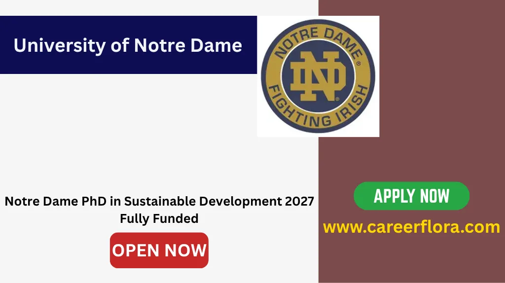 Notre Dame PhD Sustainable Development 2027