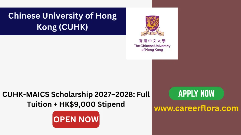 CUHK-MAICS Scholarship 2027