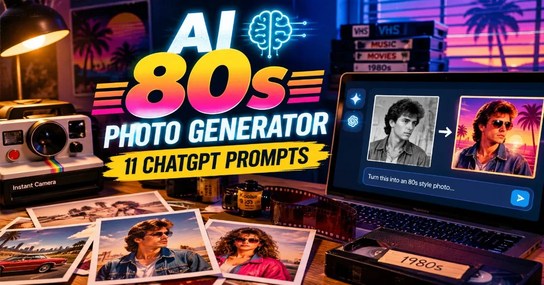AI 80s Photo Generator: 11 ChatGPT Prompts for the 1980s Trend